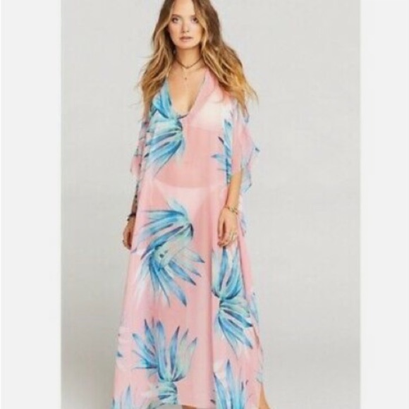 Show Me Your MuMu Other - 𝅺Show Me Your Mumu Floral caftan Maxi Dress Swimsuit Coverup OS NWT